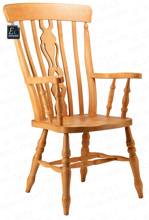 Classic Farmhouse Grandad Chair Made In Solid European - Chair Png For Photoshop (498x736), Png Download