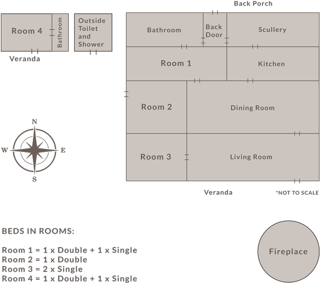 Erongo Farmhouse House Plan - Diagram (624x563), Png Download