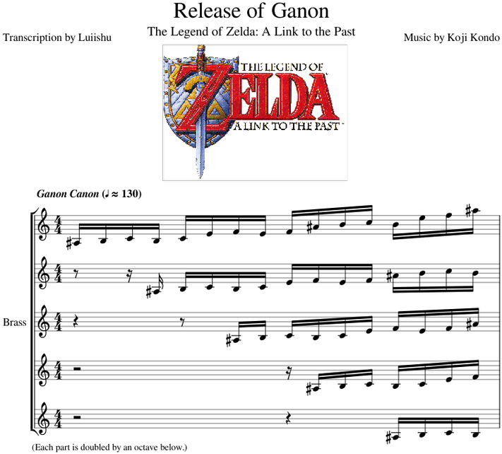 Release Of Ganon - Sheet Music (850x1100), Png Download