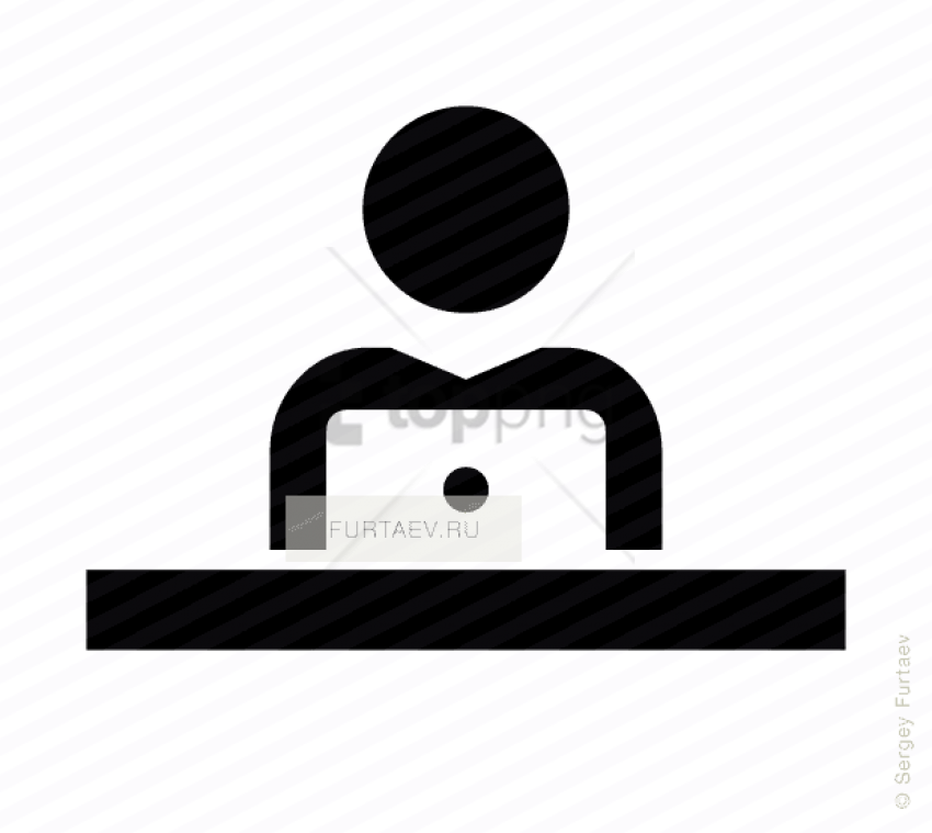 Free Png Vector Icon Of Male Person Working On Laptop - Graphic Design (850x759), Png Download