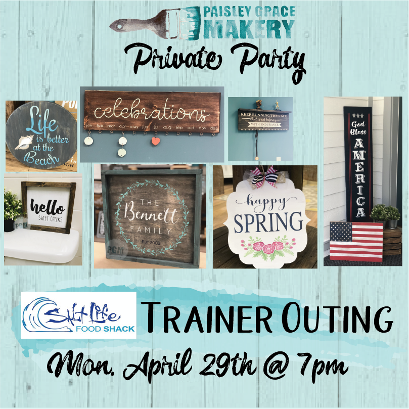 April 29th @ 7pm- Salt Life Trainer Outing - Poster (809x809), Png Download