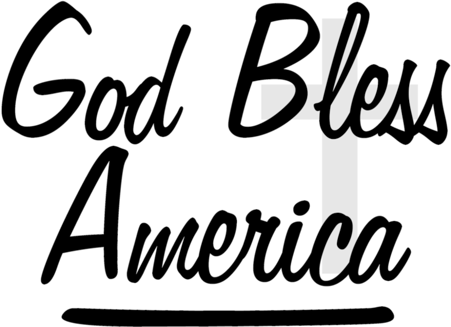 God Bless America Png - Calligraphy (999x799), Png Download
