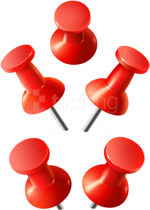 Free Png Download Red Push Pins Clipart Png Photo Png - Transparent Background Push Pins Png (480x675), Png Download