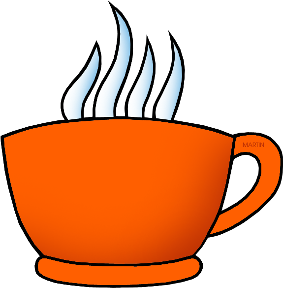 Coffee Clipart Orange - Clip Art (648x647), Png Download