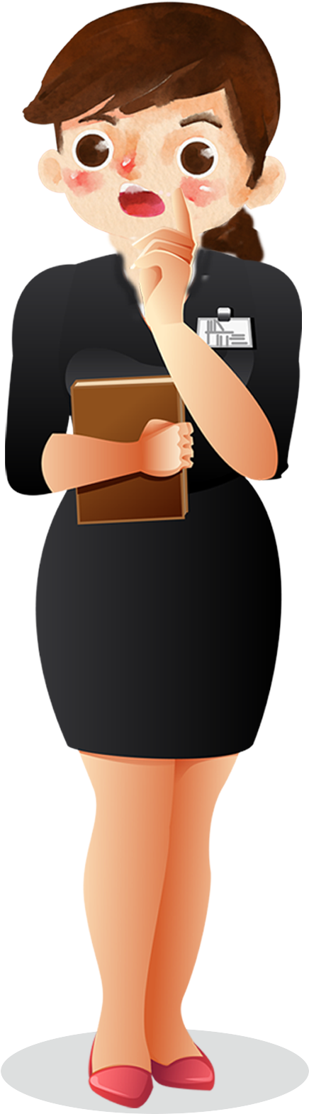 Cartoon Female White Collar Insurance Salesman Png - Illustration (2000x2000), Png Download