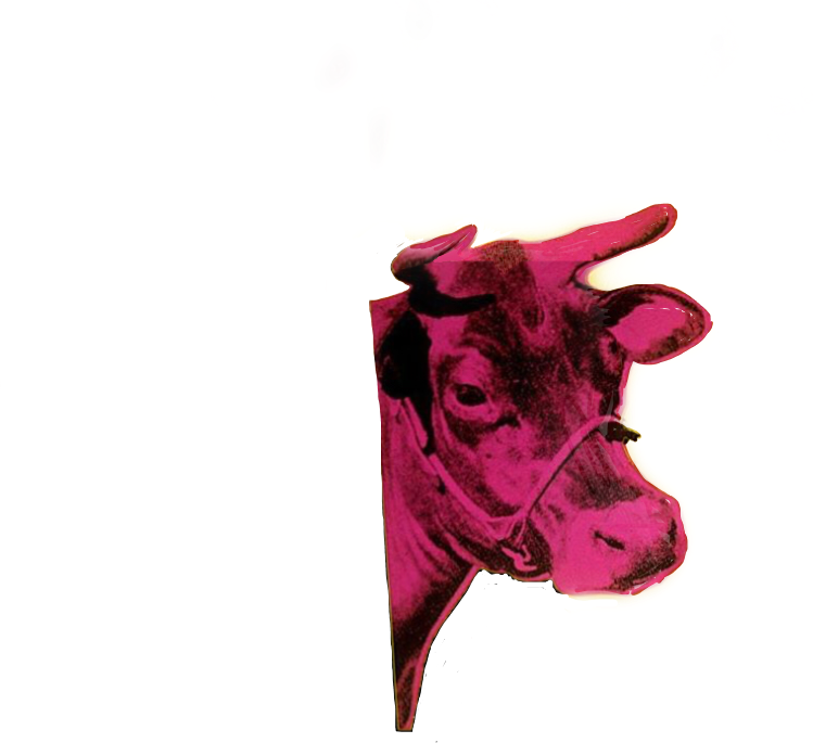 Vaca Sticker - Purple Cow Andy Warhol (749x685), Png Download