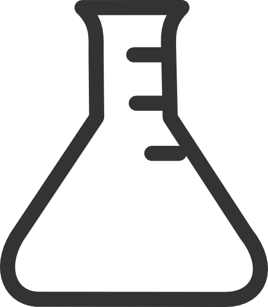 Lab Clipart Diagnostic Evaluation - Black And White Beaker Clipart (522x598), Png Download