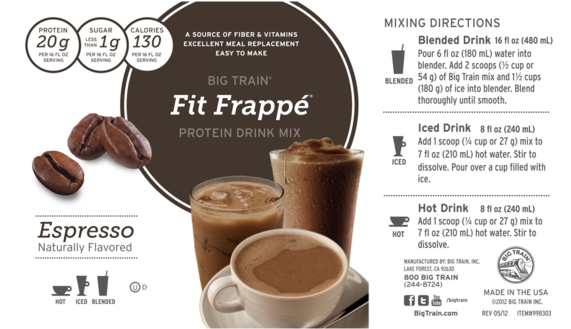Tub Label - Fit Frappe - Espress - Frappe Label (600x600), Png Download