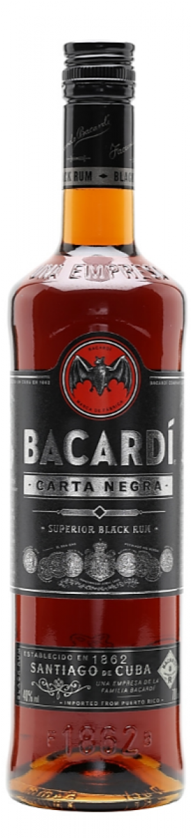 Bacardi Carta Negra 70cl - Ron Bacardi Carta Negra (1200x1200), Png Download