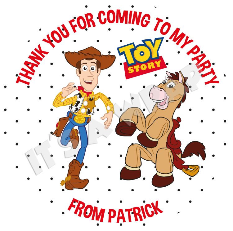 Toy Story Sweet Cone Stickers - Bullseye Toy Story Clipart (765x765), Png Download