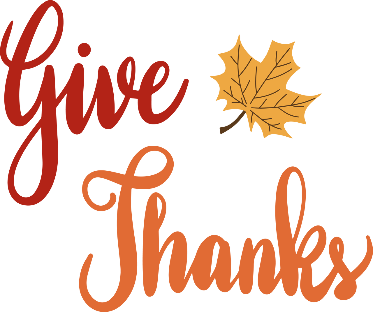 Give Thanks - Autumn (1280x1071), Png Download