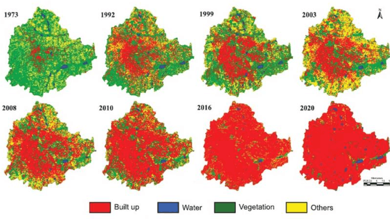 Smart City Tree - Urbanization Of Bangalore City Over Years (800x600), Png Download