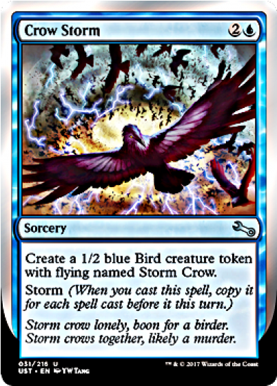 Crow Storm Unstable English Foil - Animate Library Unstable Mtg (560x560), Png Download