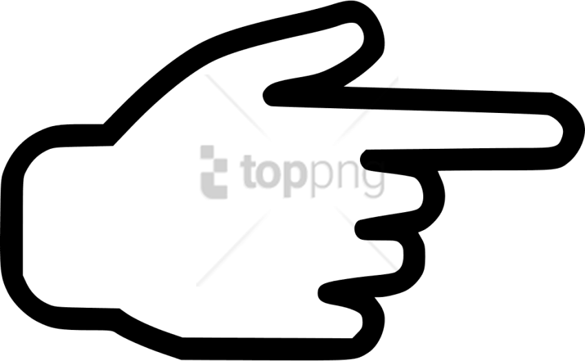 Free Png Banner Free Hand Right Svg Icon Free Pointing - Pointing Finger Icon Png (850x524), Png Download