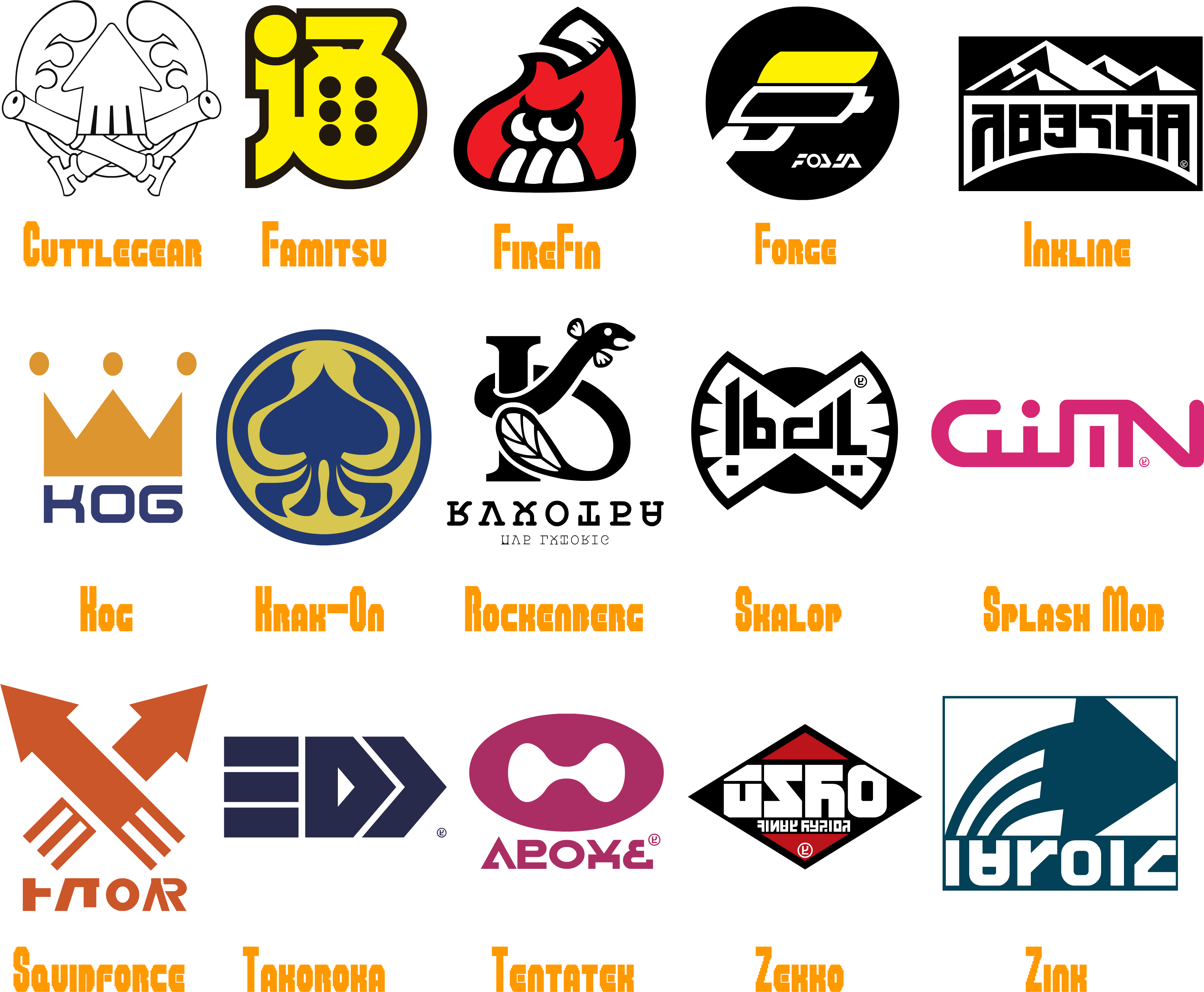 Splatoon Gear Logo 2 By Richard - Splatoon 2 Clothing Brands (4000x3331), Png Download