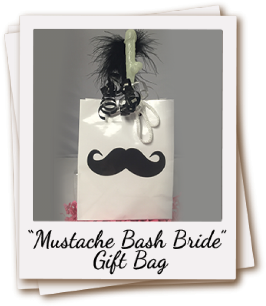 Mustache Bash Bride Gift Bag Set - Calligraphy (600x600), Png Download