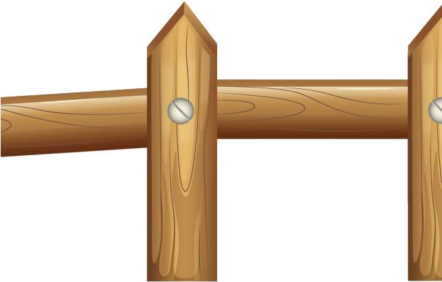 Fence Clipart Farm Fence - Wooden Fence Clipart Png (640x480), Png Download