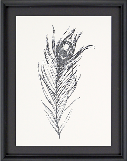 Silver Feather I - Bassett Mirror Gold Foil Feather Ii (550x550), Png Download