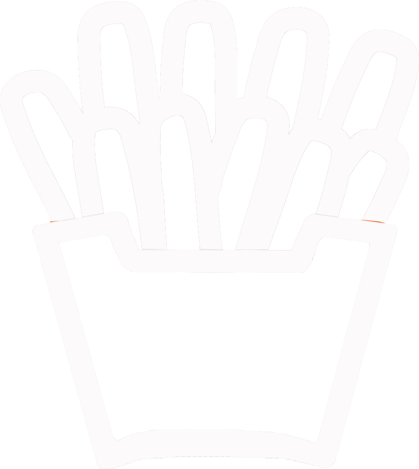 Papitas Fritas - Vector Blanco - Vector Negro - Illustration (1600x1600), Png Download