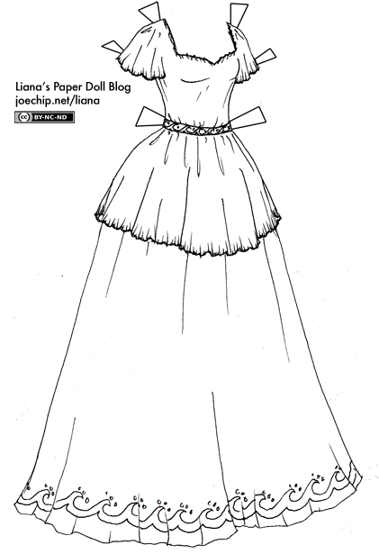 Drawn Princess Dress - Drawing Of A Princess Dress (420x626), Png Download