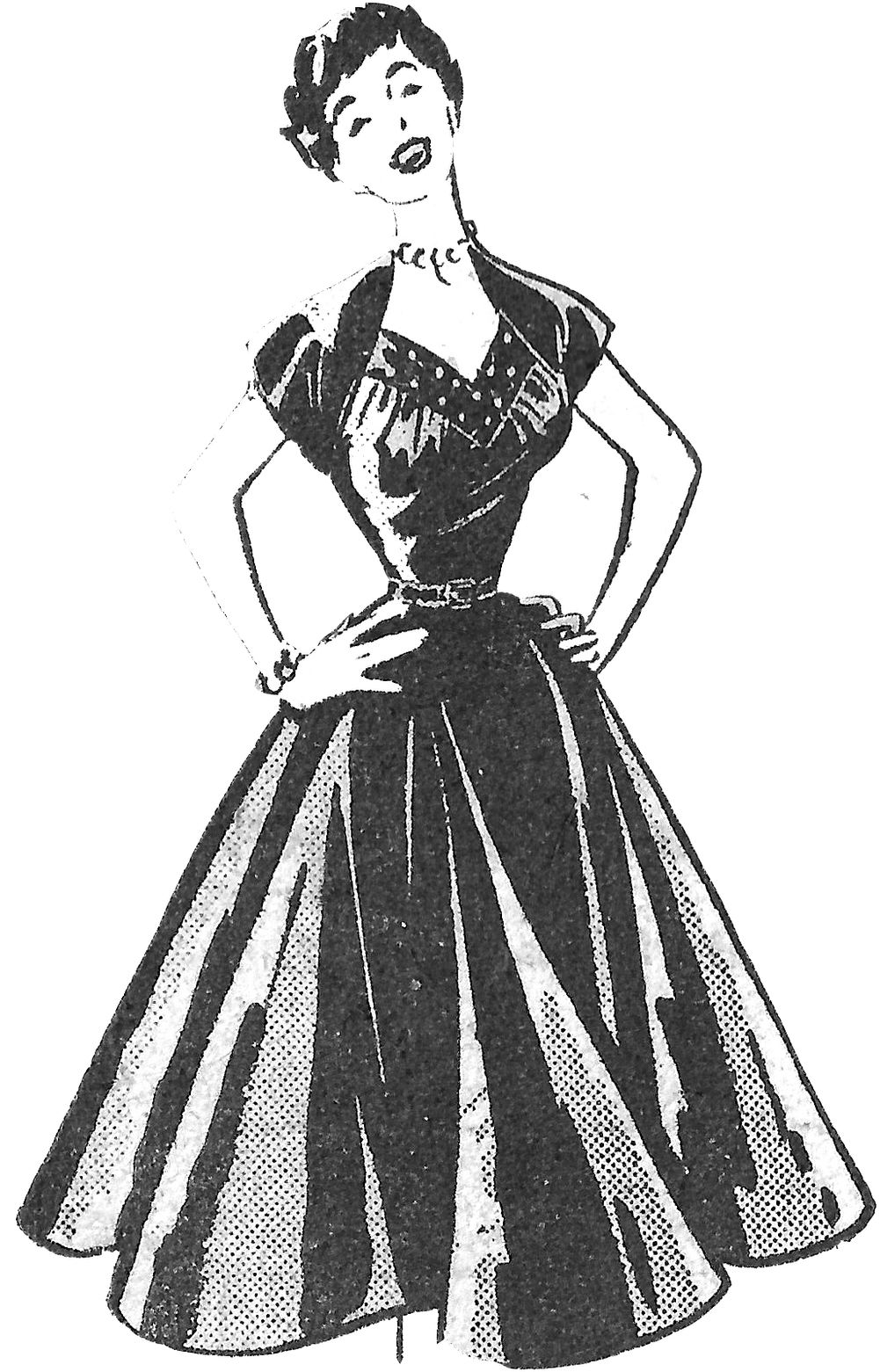 Clipart Snowflake Dress Free For Download On Rpelm - Clipart Dress Vintage Png (1100x1600), Png Download