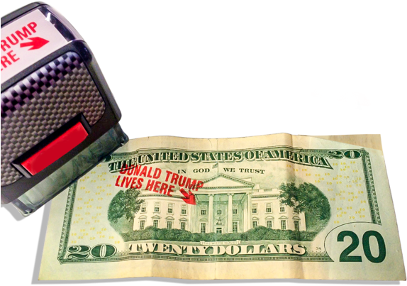 Trump Stamp - Donald Trump Lives Here Stamp (600x600), Png Download