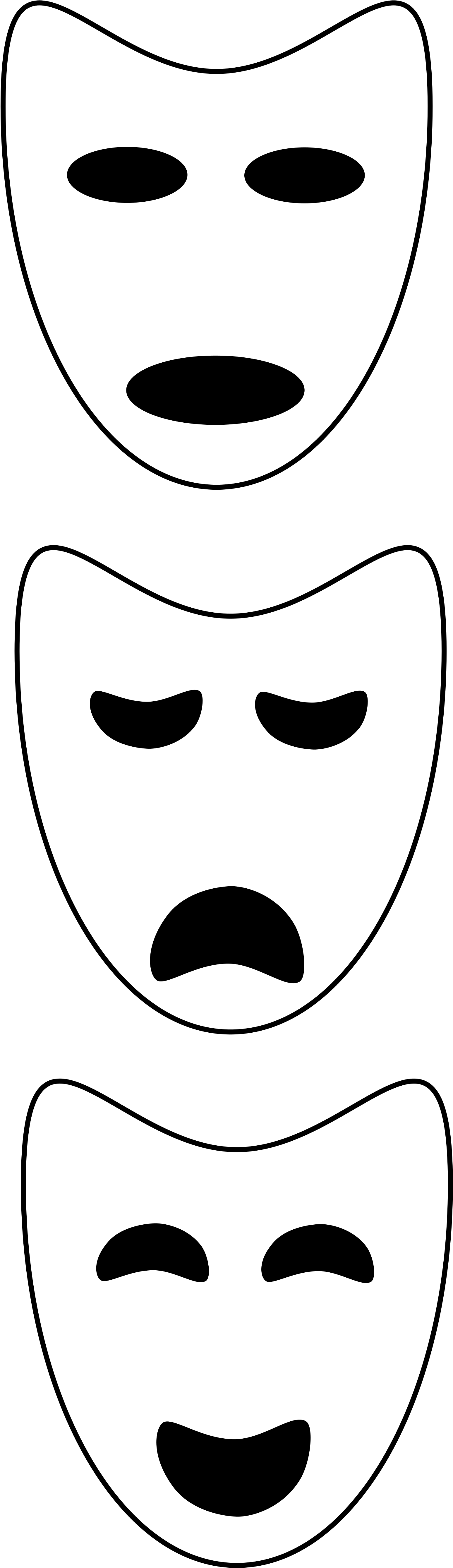Open - Drama Masks (2000x5537), Png Download