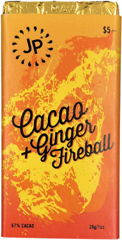 Cacao Ginger Fireball Chocolate - Chocolate (400x568), Png Download
