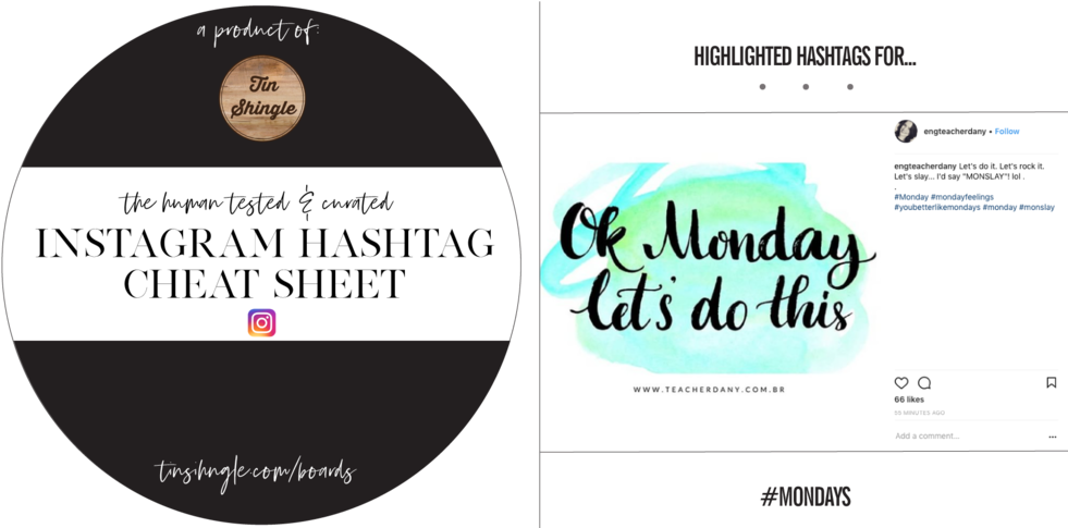 Instagram Hashtag Highlights Mondays - Ok Monday, Let's Do This Tote Bag, Adult Unisex, Blue (1000x484), Png Download