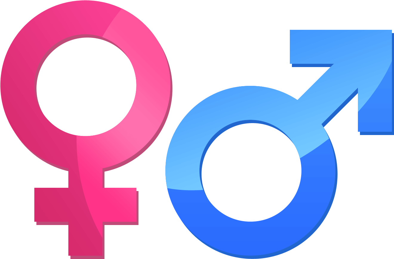 Cold - Male Female Symbol Png (1360x1024), Png Download