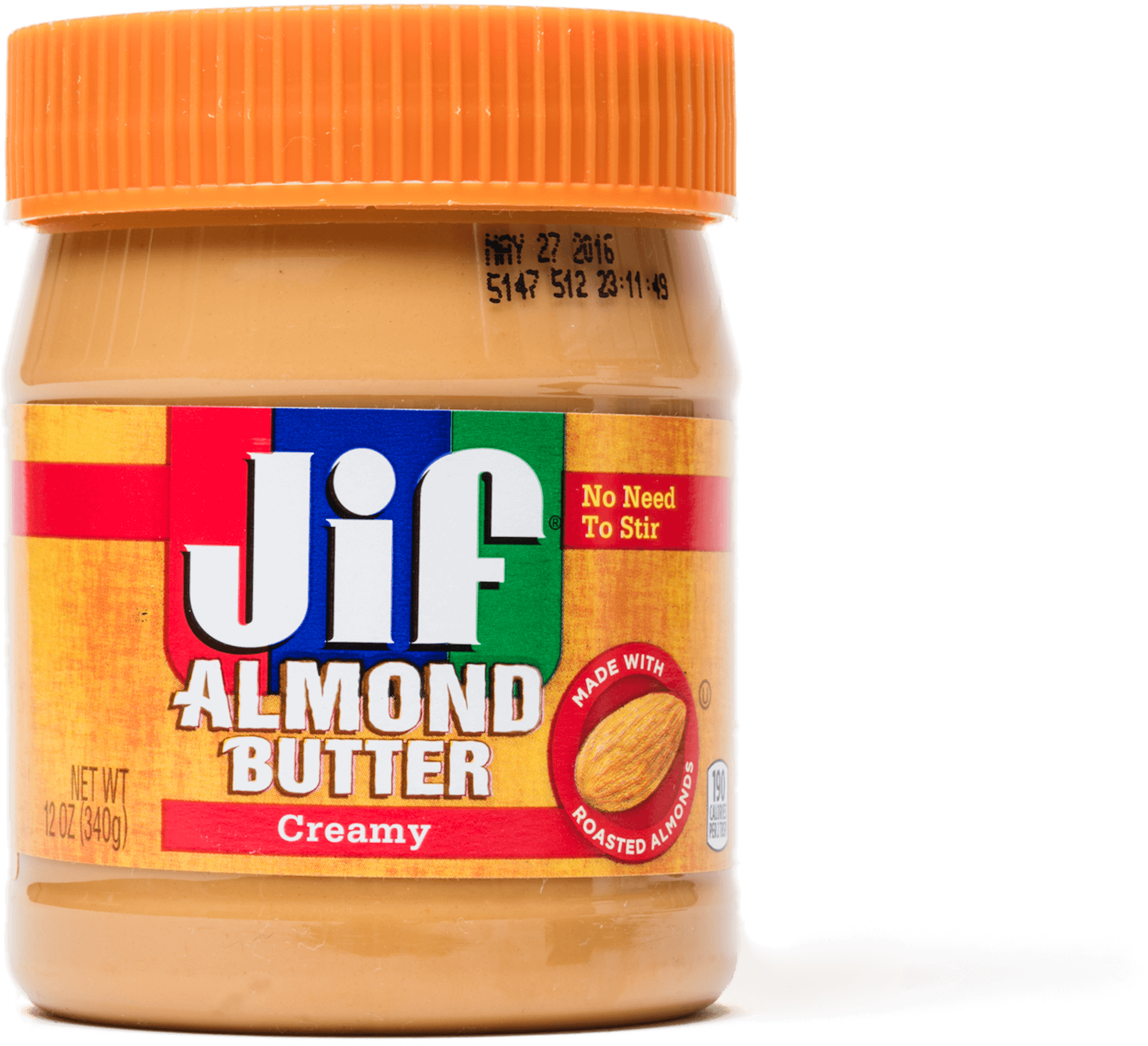 Jif Almond Butter, Creamy - 12 Oz Jar (2058x2058), Png Download