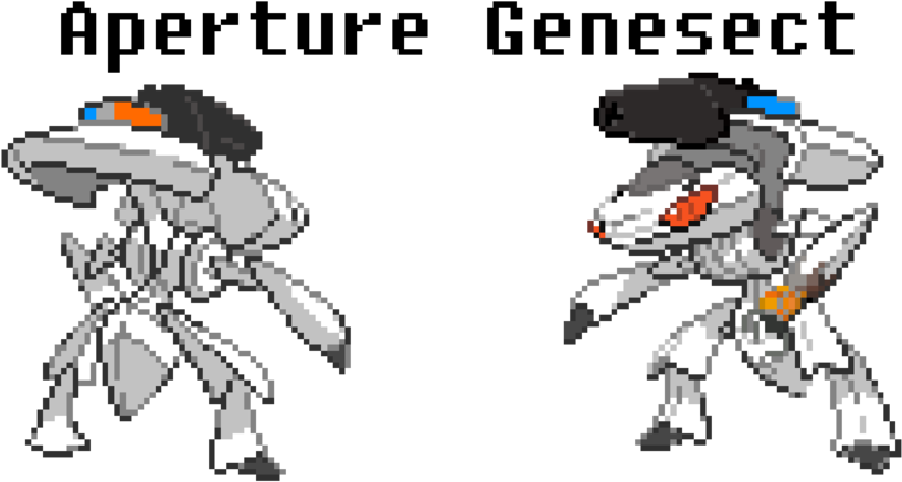 Aperture Genesect Pokemon Black & White Cartoon Mammal - Goto80 (1024x515), Png Download