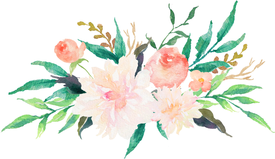 Png Library Download T Shirt Watercolor Painting Logo - Pastel Watercolor Flowers Png (1000x578), Png Download