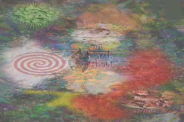 Abstract Graphics Wallpaper Design - Painting (606x402), Png Download