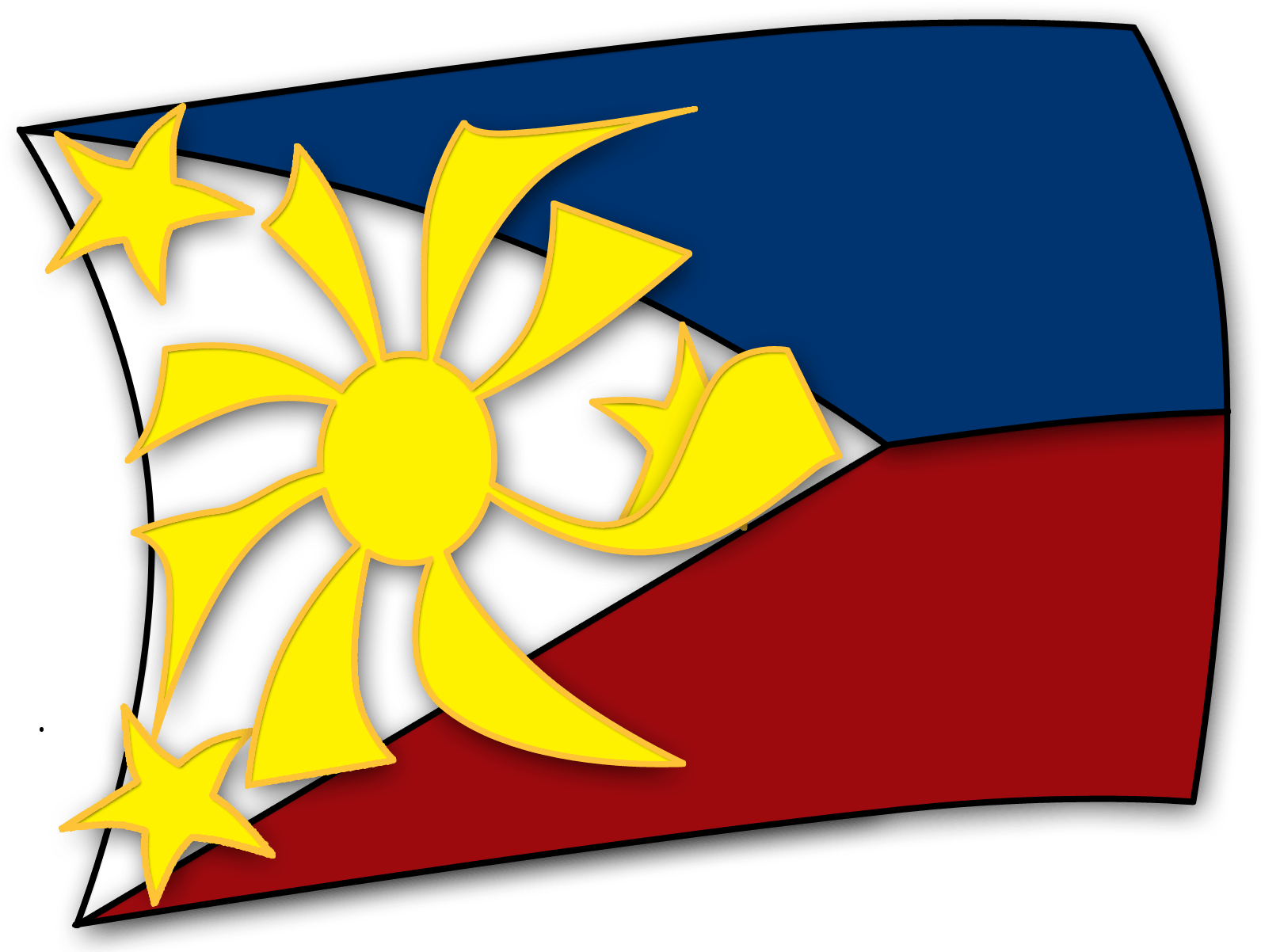 Flag Of The Philippines - Philippine Flag Clipart Png (1690x1205), Png Download