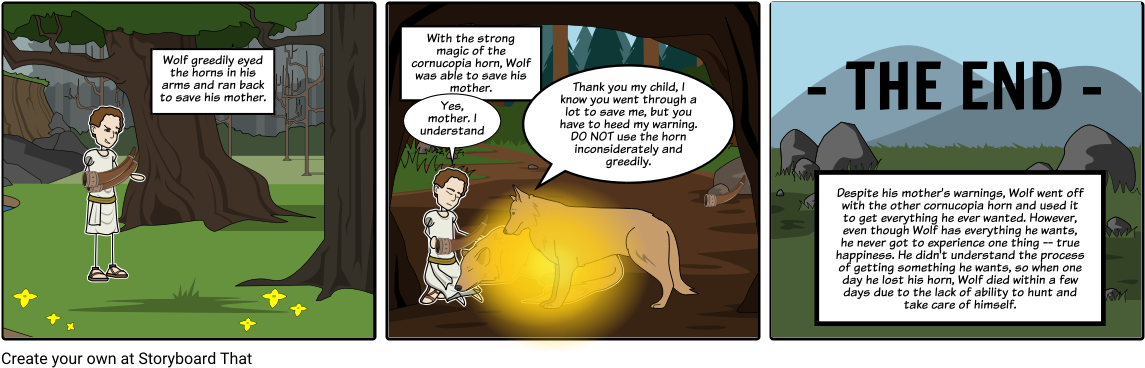 The Cornucopia - Cartoon (1164x385), Png Download
