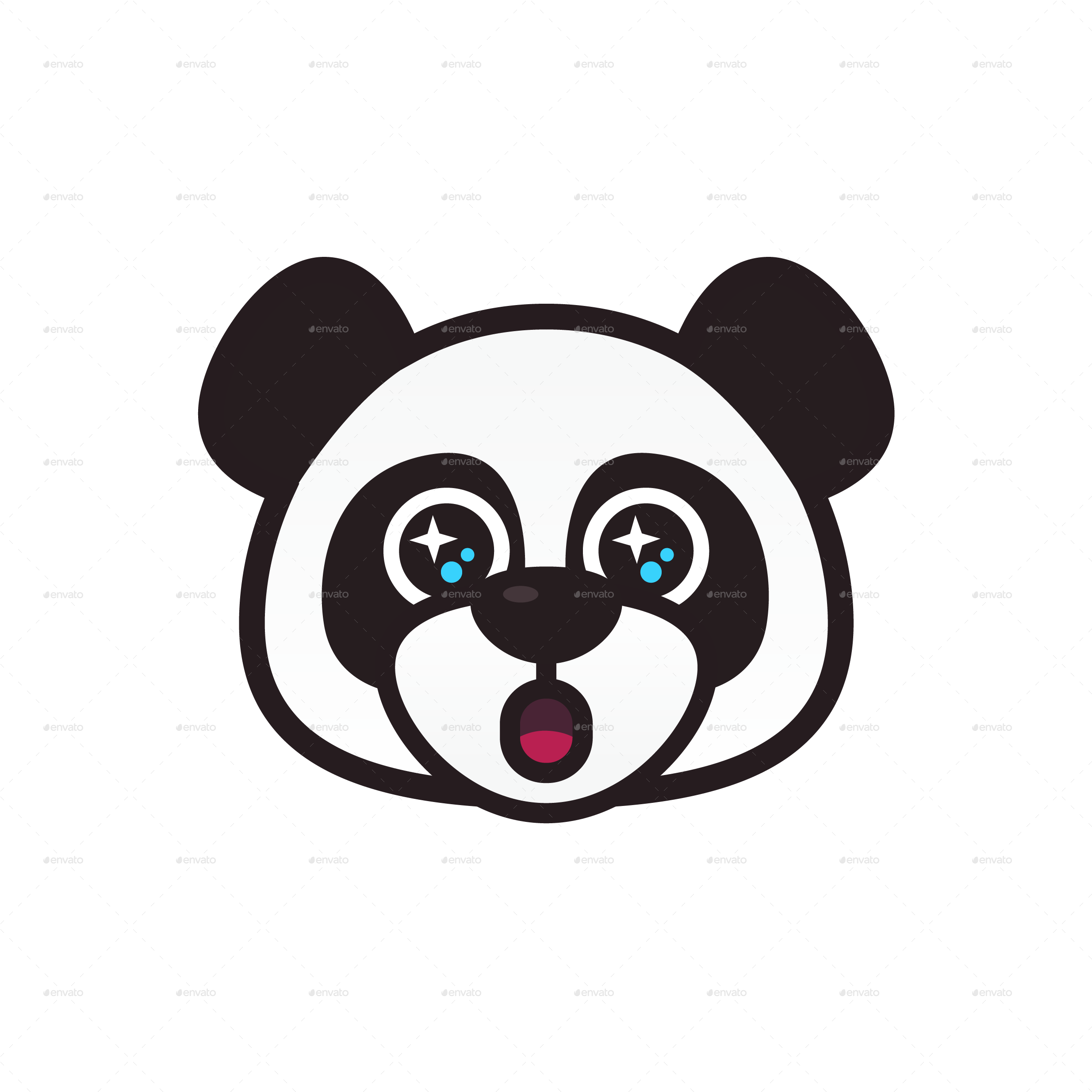 Png/panda Emoticon-01 - O Panda Em Emoji (2480x2480), Png Download