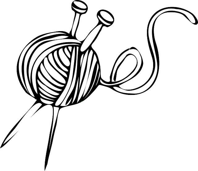 Knitting, Ball, Needles, Yarn - Knitting Needles Clip Art (640x555), Png Download