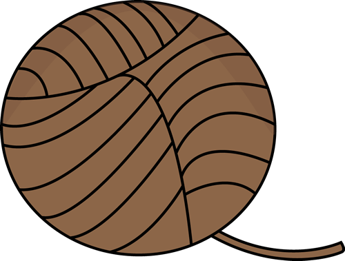 Brown Of Clip Art Image - Brown Yarn Clipart (500x379), Png Download
