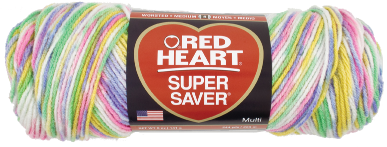 Sherbet Print Super Saver Economy Yarn - Red Heart Super Saver Yarn (826x482), Png Download