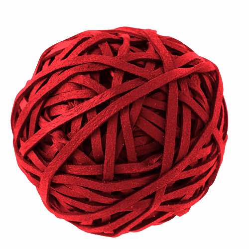 Rubber Band Ball Png Vector Black And White - Red Rubber Band Ball (500x500), Png Download