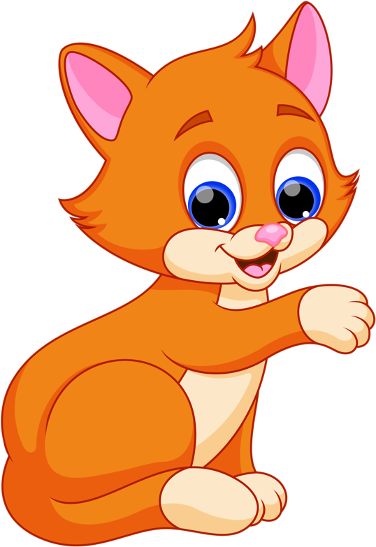 Kittens Clipart Yarn Clip Art - Imagenes De Gatos Animados (549x800), Png Download