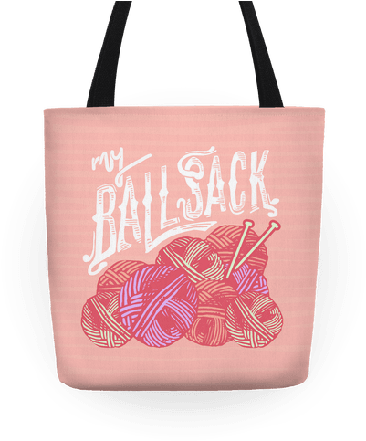 My Ball Sack Tote - Crochet (484x484), Png Download