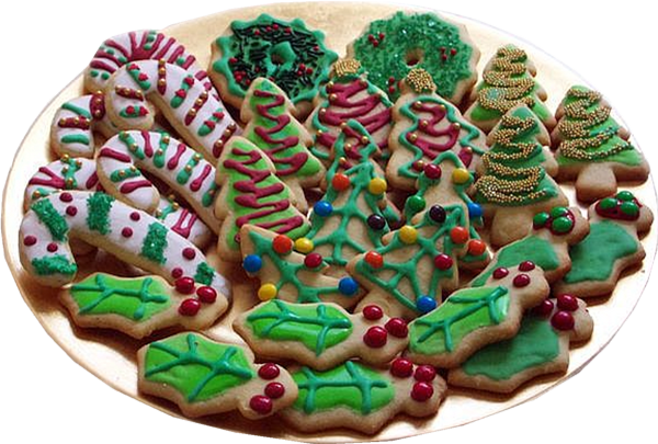 Christmas Cookies (600x405), Png Download