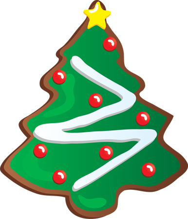 Christmas Cookie Clip Art (386x450), Png Download