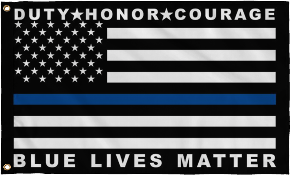 Blue Live Matters - Duty Honor Courage Blue Lives Matter (1024x1024), Png Download