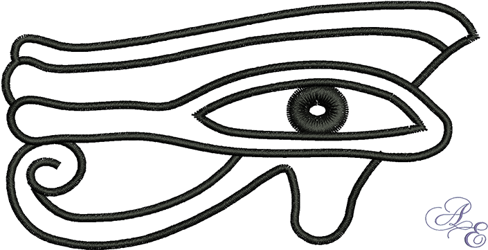 Clipart Black And White Download Drawing Borders Eye - Eye Of Horus (722x361), Png Download