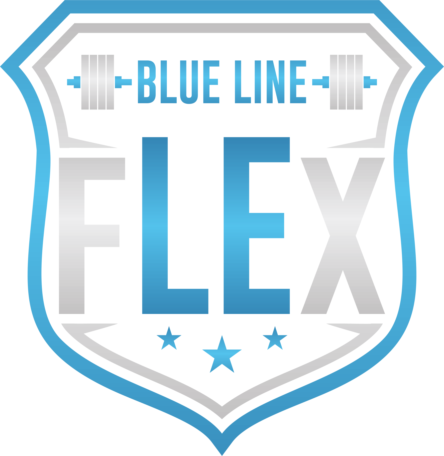 Police Fitness Thin Blue Line Flex Bodybuilding (1772x1820), Png Download