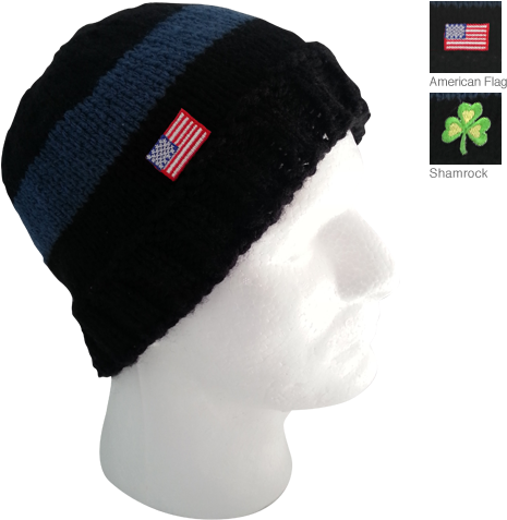 Thin Blue Line Tribute Beanie Cap - Beanie (500x500), Png Download