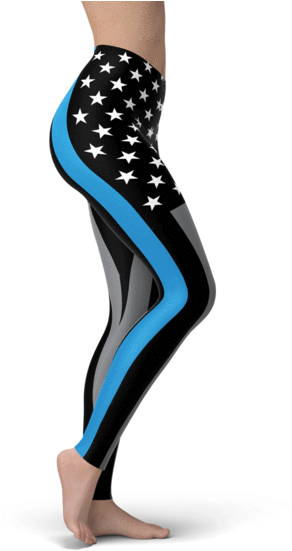 Thin Blue Line Flag Leggings - Make America Great Again Leggings (600x600), Png Download